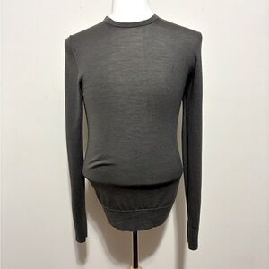 All Saints Men’s 100% Merino Wool Crew Neck Ramskull Sweater